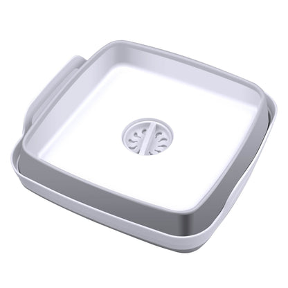 Foldable Dish Tub Washing Basin Collapsible Draining Pan Strainer Food Basket