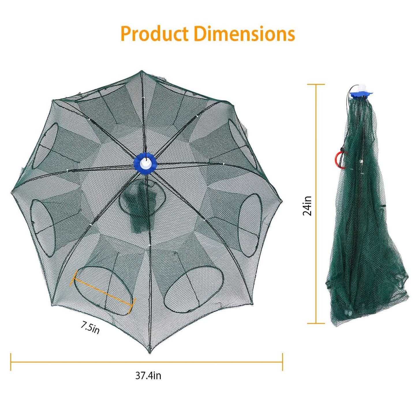 Foldable Fishing Bait Net Trap