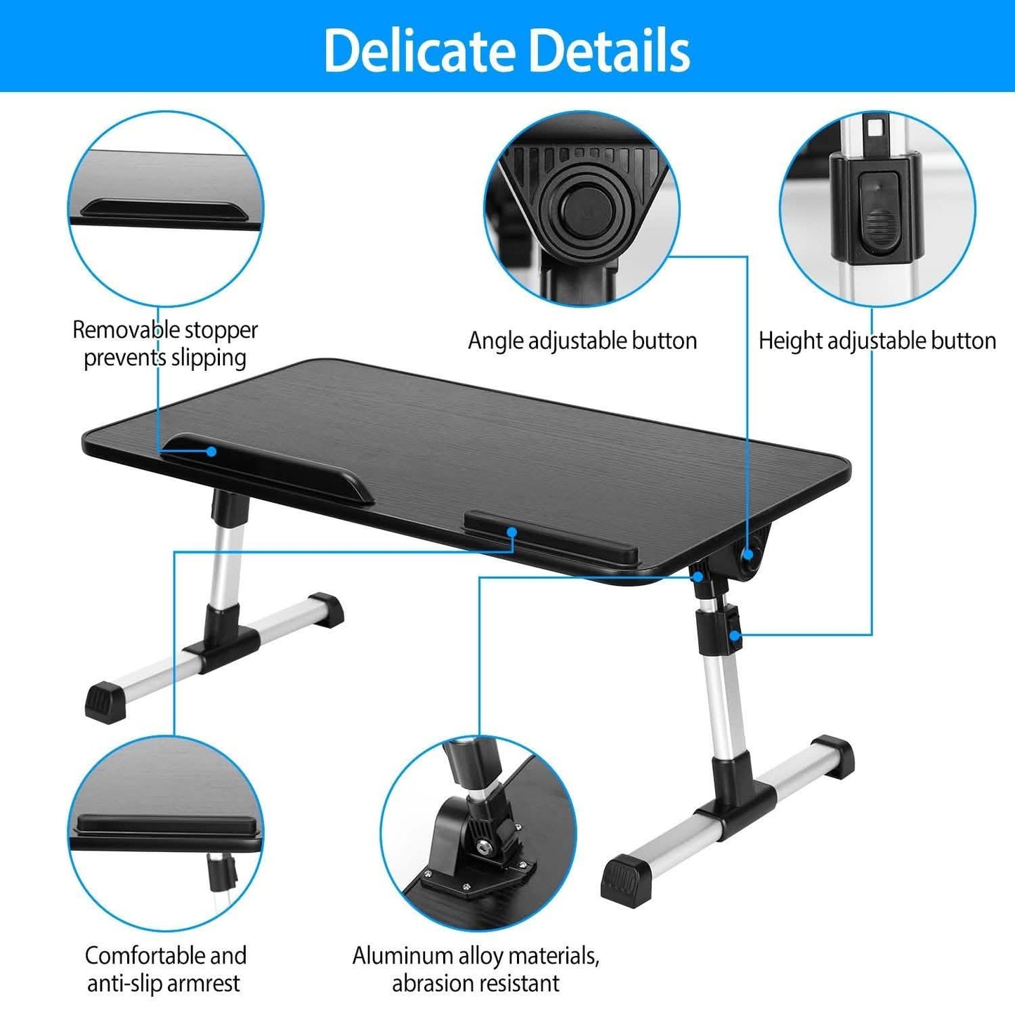 Foldable Laptop Stand with Adjustable Height Angle