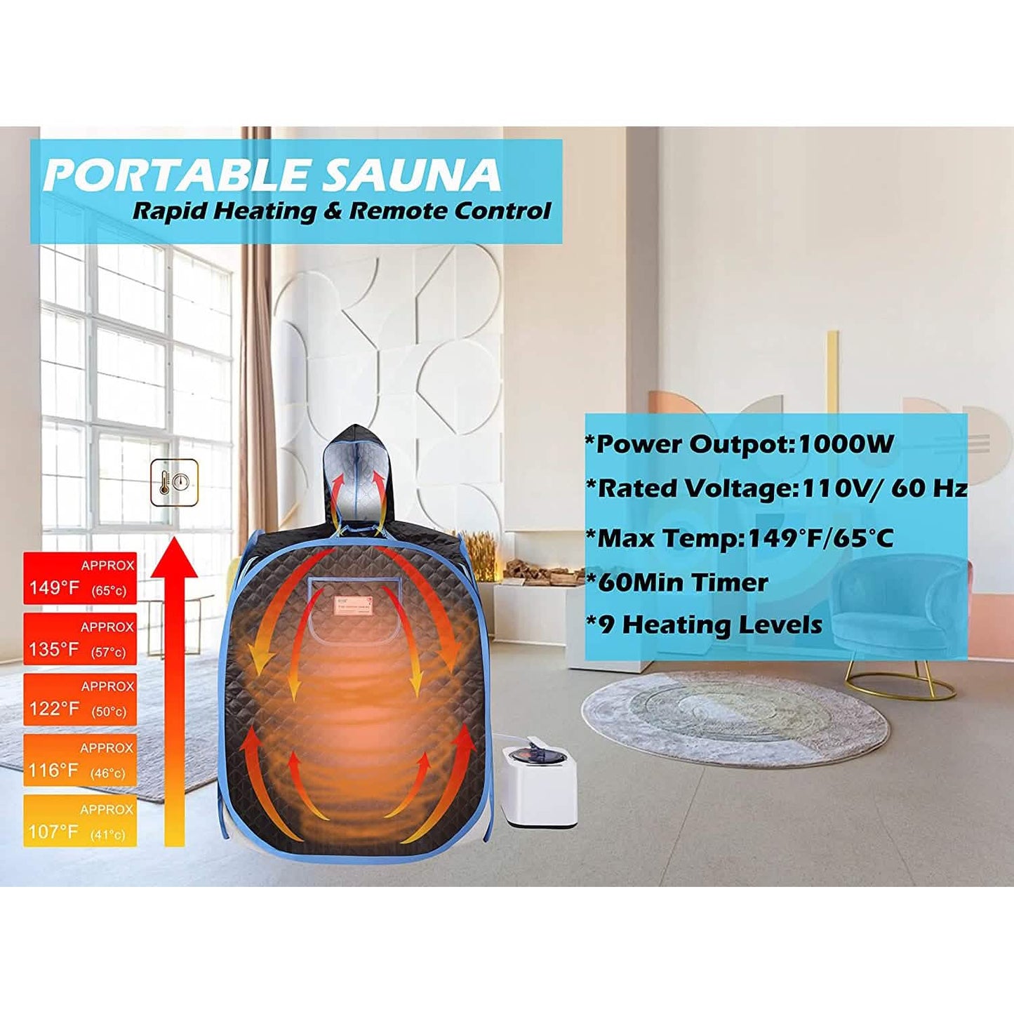 Foldable Lightweight Personal Sauna Tent for Home SPA