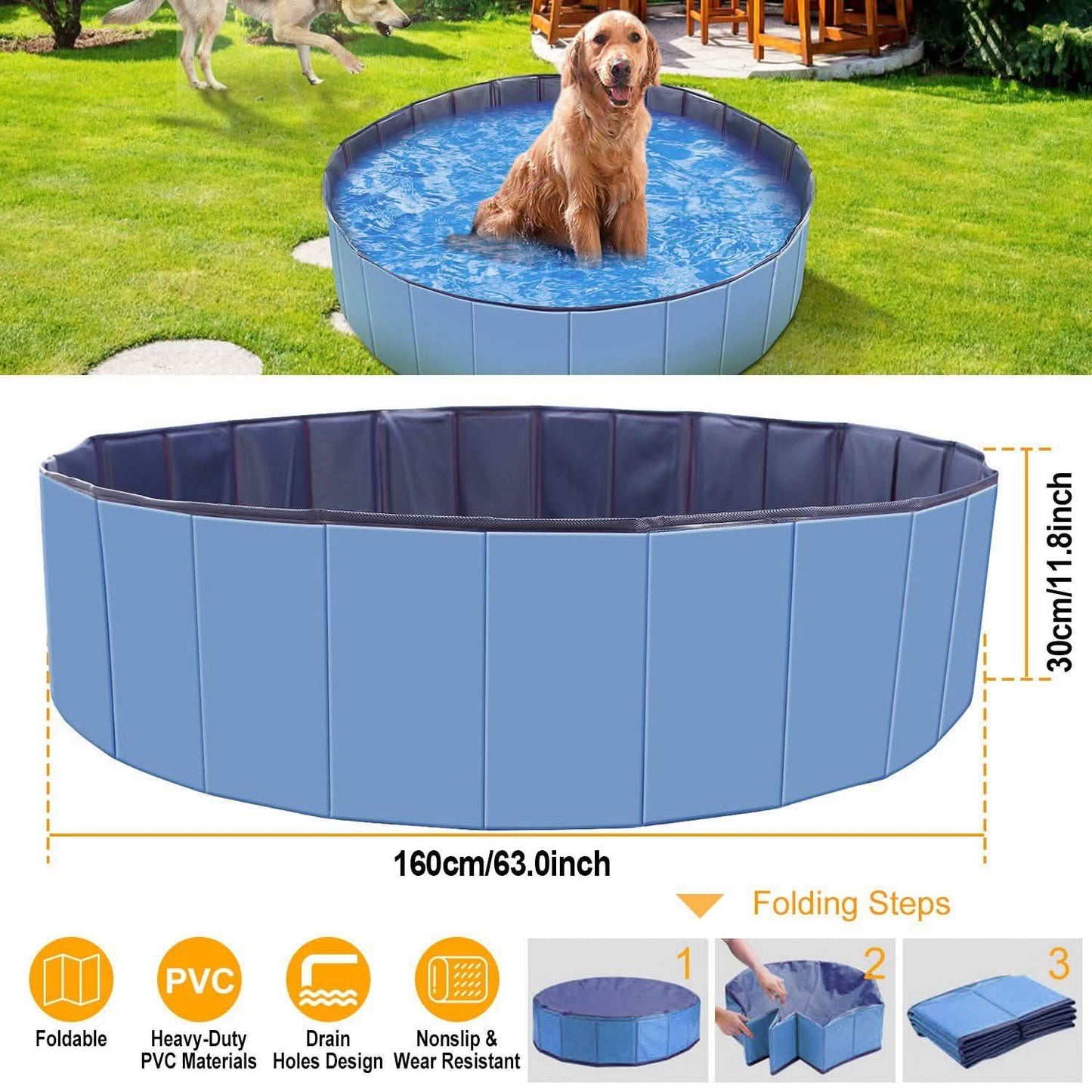 Foldable Pet Swimming Pool PVC