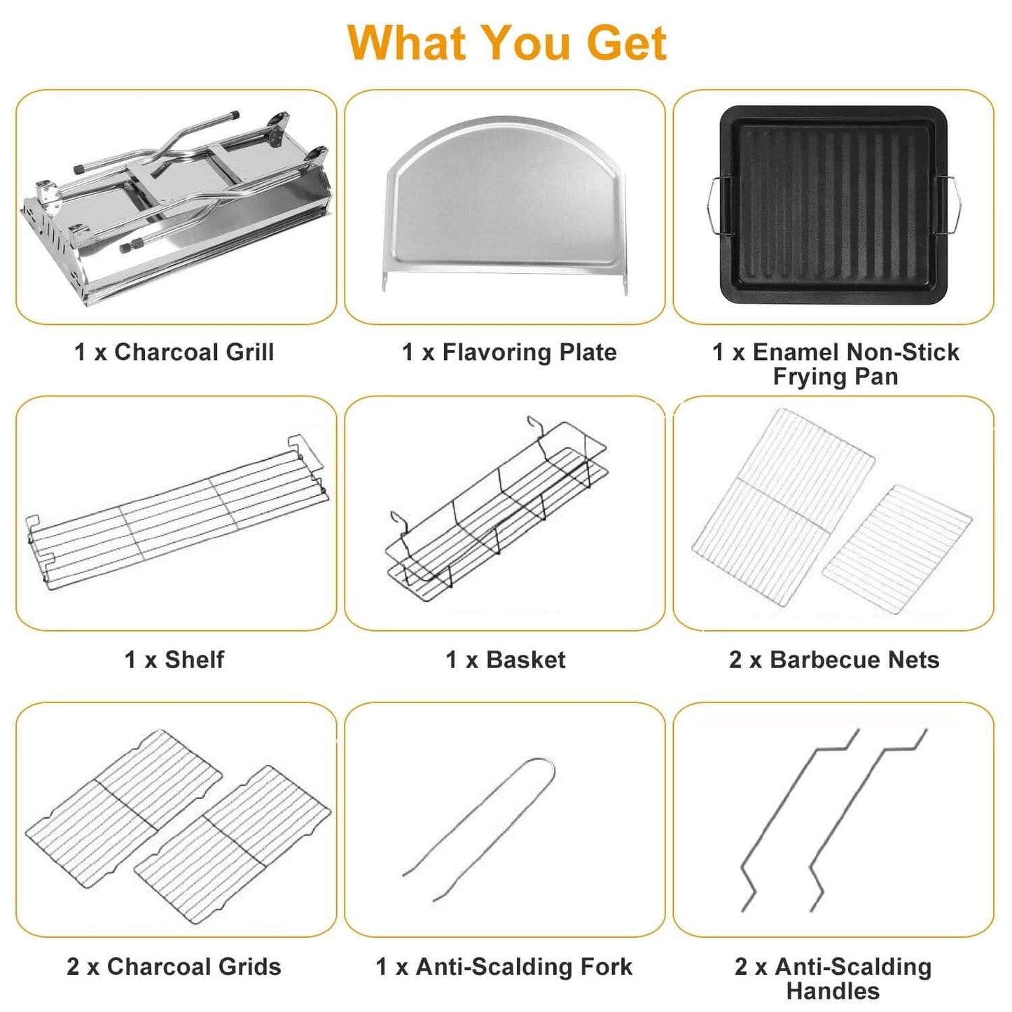 Foldable Portable Barbecue Grill