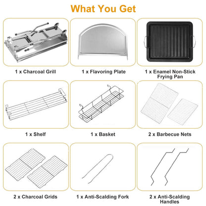 Foldable Portable Barbecue Grill