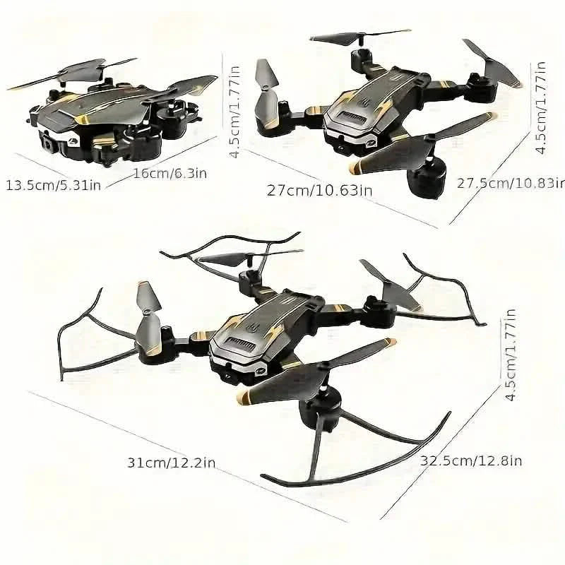 Foldable Quadcopter Mini Drone With Dual Cameras