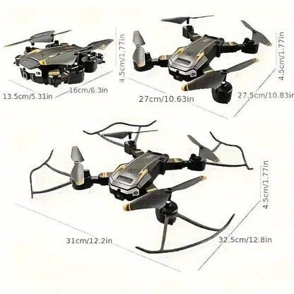 Foldable Quadcopter Mini Drone With Dual Cameras