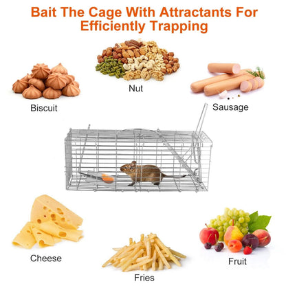 Foldable Rat Trap Cage Humane Live Rodent Trap Cage