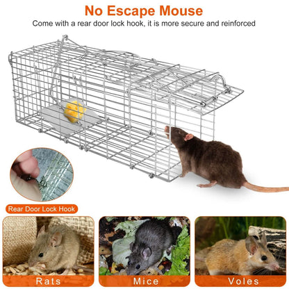 Foldable Rat Trap Cage Humane Live Rodent Trap Cage