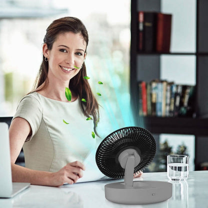 Foldable Rechargeable LED Desk Fan Wall Mounted with Magnetic Remote