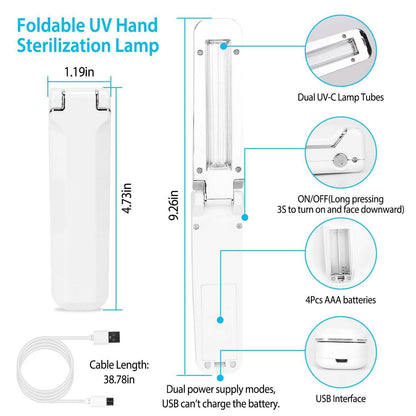 Foldable UV Sanitizer Light Sterilizer Wand