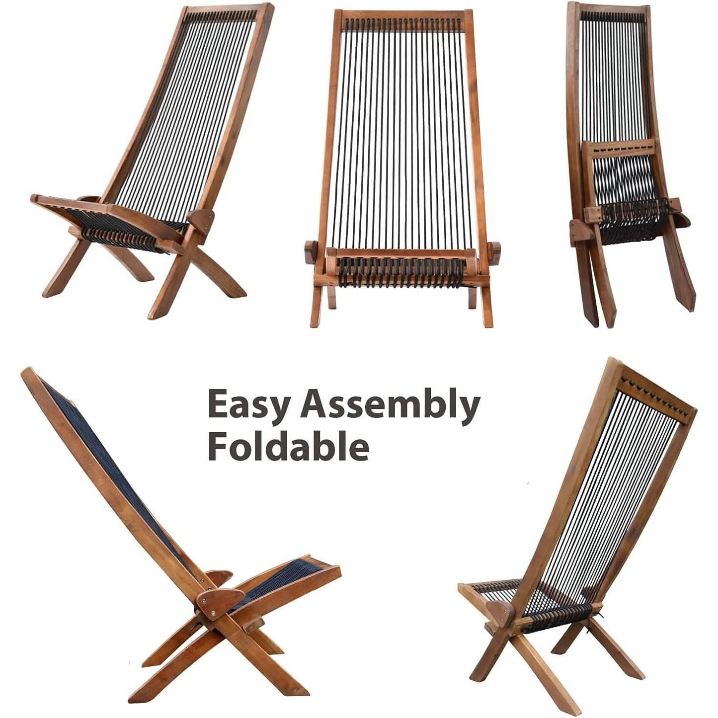 Folding Chairs Wooden Foldable Patio Chair
