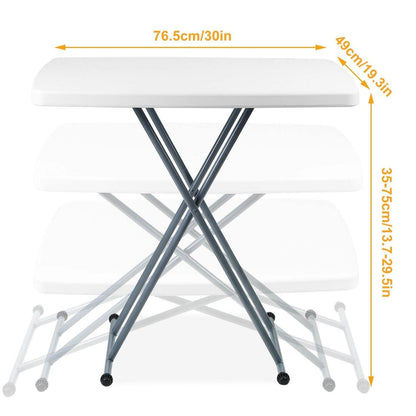 Folding Height Adjustable Snack Table