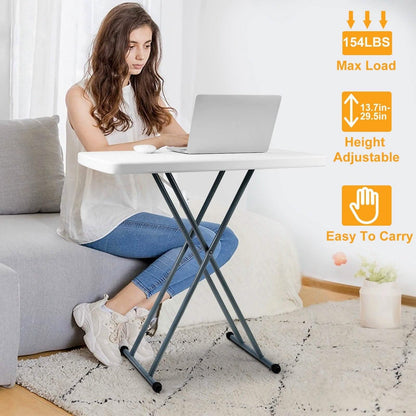 Folding Height Adjustable Snack Table