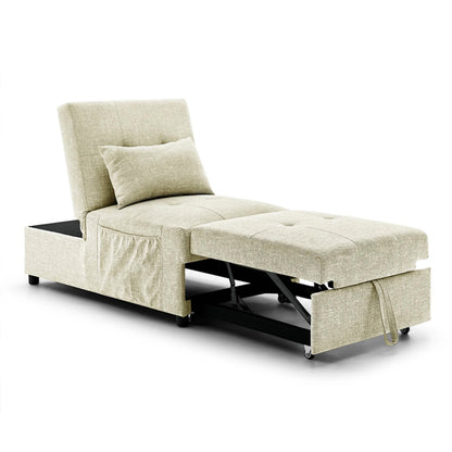 Folding Ottoman Sofa Bed Convertible Upholstered Daybed