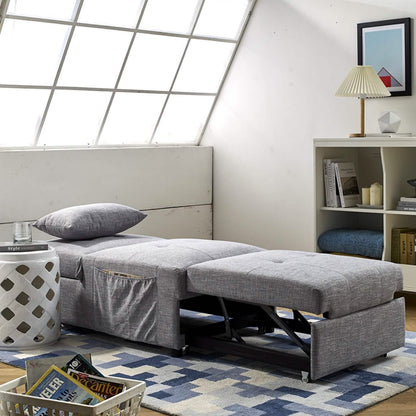Folding Ottoman Sofa Bed Convertible Upholstered Daybed