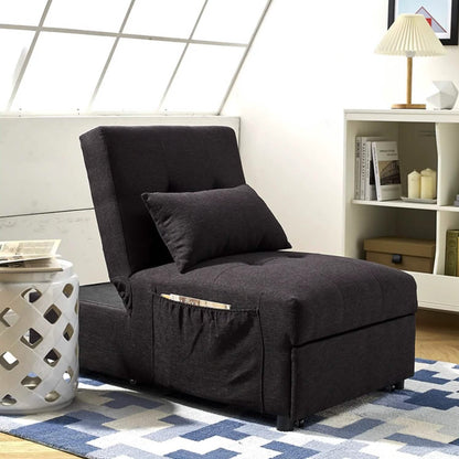Folding Ottoman Sofa Bed Convertible Upholstered Daybed