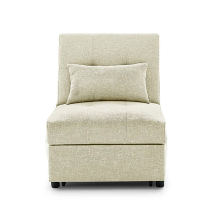Folding Ottoman Sofa Bed Convertible Upholstered Daybed