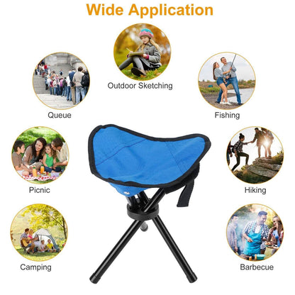 Folding Tripod Stool Outdoor Foldable Travel Chair