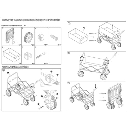 Folding Wagon Garden Shopping Beach Cart