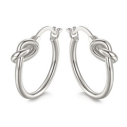 French Lock Knot Hoops in 18K Gold