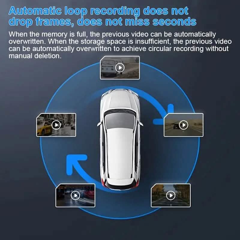 Full HD 1080P Camera Dash Cam with 140° Wide Angle View and IR Night Vision