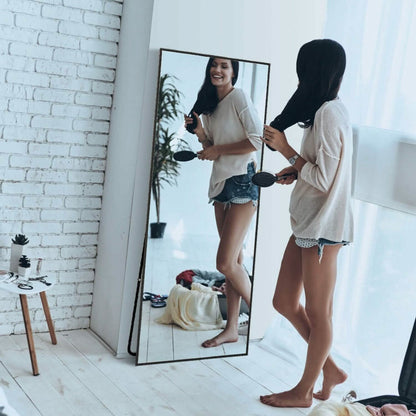 Full Length Mirror Aluminum Alloy Wall Mirror Free Standing Floor
