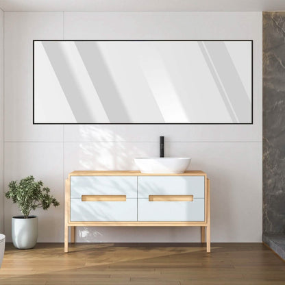 Full Length Mirror Aluminum Alloy Wall Mirror Free Standing Floor