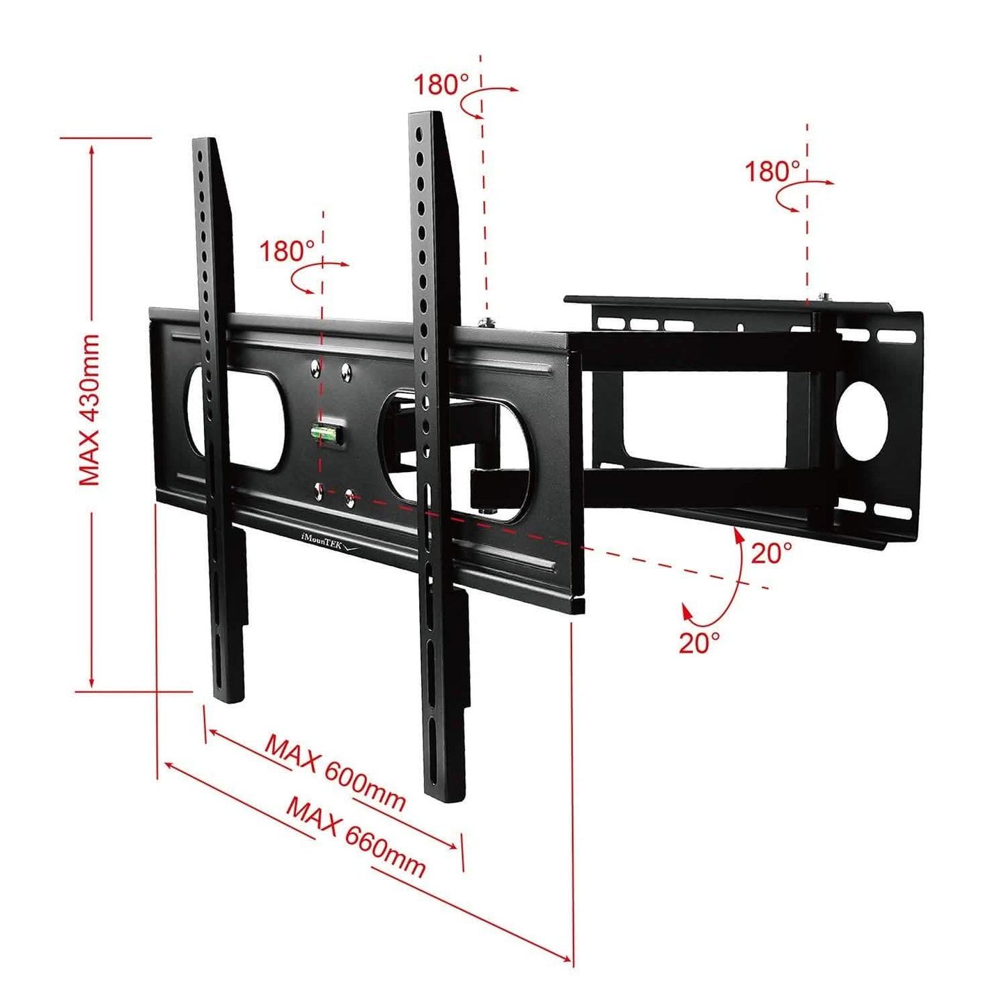 Full Motion Articulating Wall Mount for 37"-70" TV's