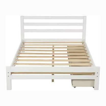 Full Platform Bed Frame with Two Storage Drawers