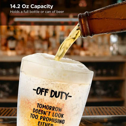 Funny Freezer Cup Double Walled Chiller Mug for Iced Cold Drinks