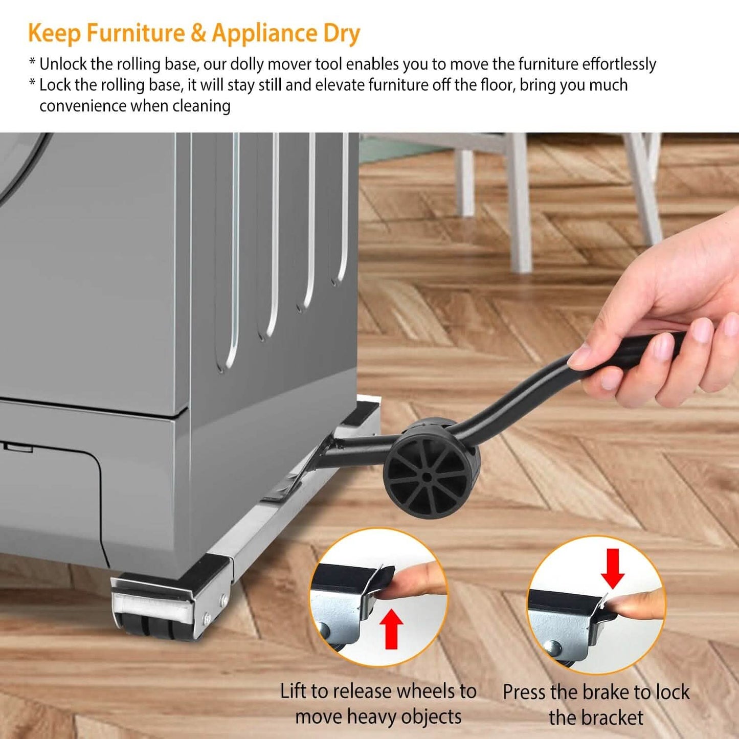 Furniture Dolly Mobile Roller Extendable Base Stand