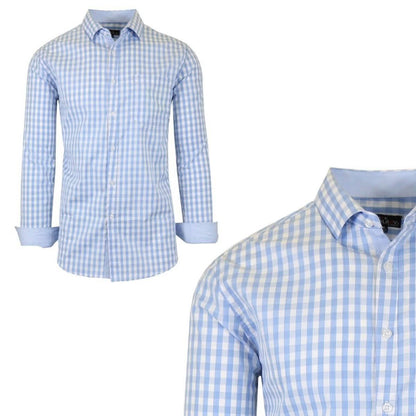 Galaxy by Harvic Men's Long-Sleeve Slim-Fit Printed Dress Shirt