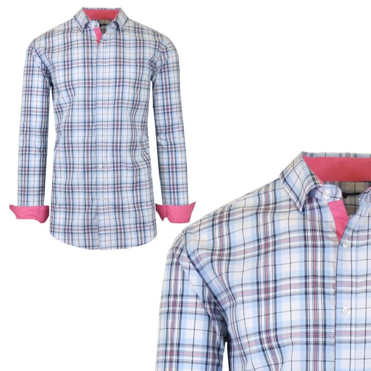 Galaxy by Harvic Men's Long-Sleeve Slim-Fit Printed Dress Shirt