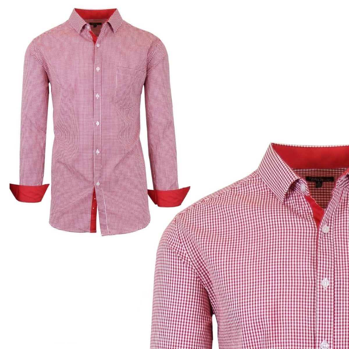 Galaxy by Harvic Men's Long-Sleeve Slim-Fit Printed Dress Shirt