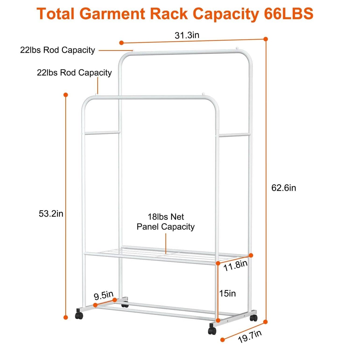 Garment Hanging Rack Clothing Organizer