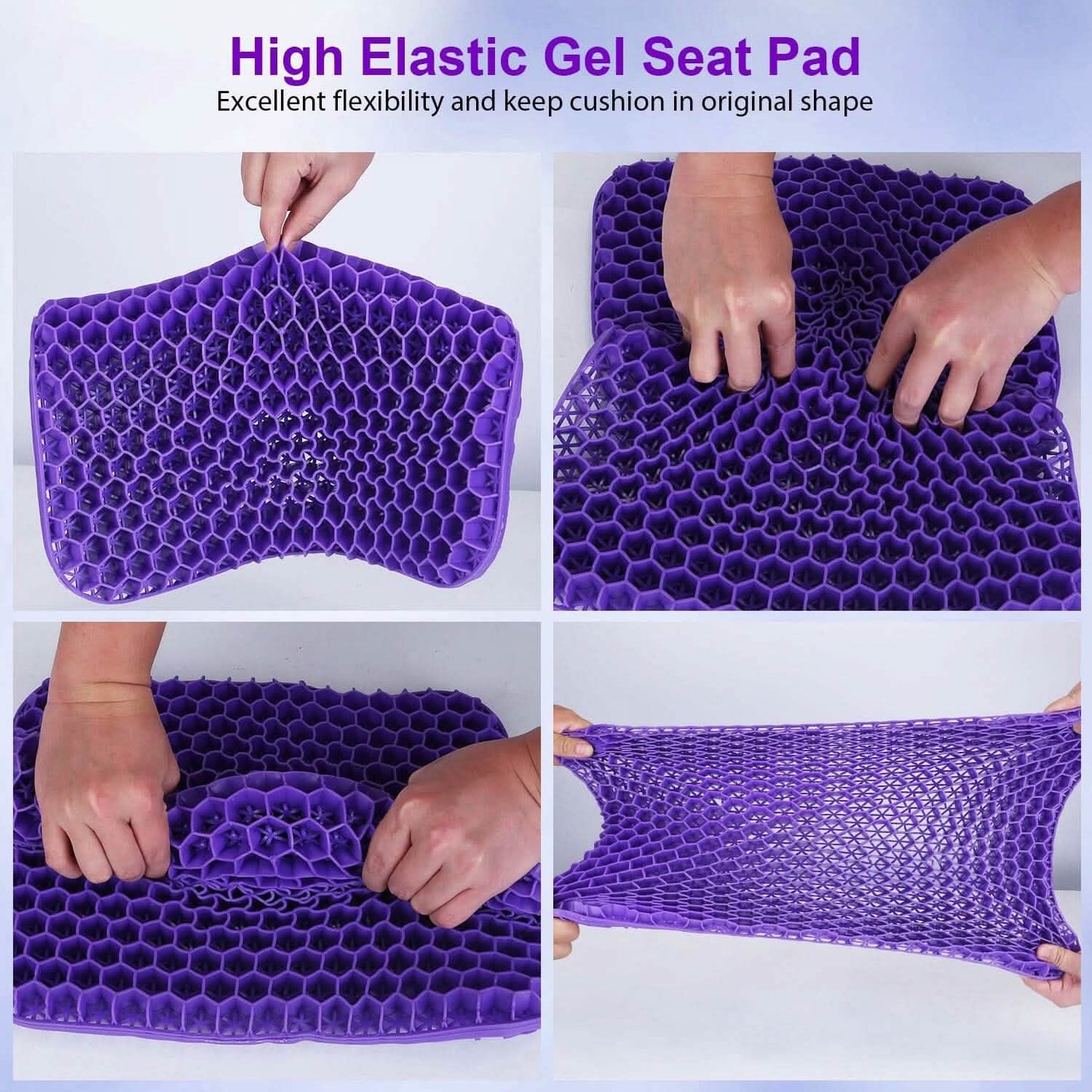 Gel Seat Cushion Non-Slip Breathable Honeycomb Sitting Cushion Pressure Pad