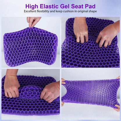 Gel Seat Cushion Non-Slip Breathable Honeycomb Sitting Cushion Pressure Pad