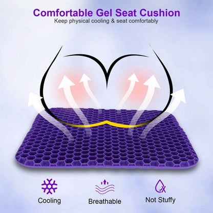 Gel Seat Cushion Non-Slip Breathable Honeycomb Sitting Cushion Pressure Pad