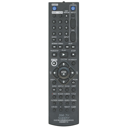 Anderic Generic AKB36097101 for LG DVD/VCR Remote Control