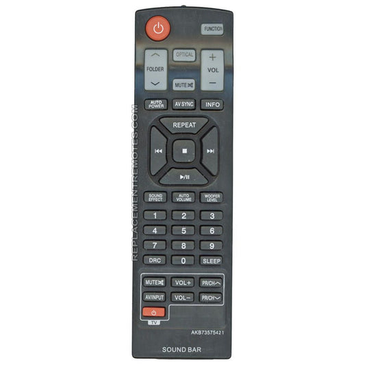 Anderic Generic AKB73575421 for LG Sound Bar Remote Control