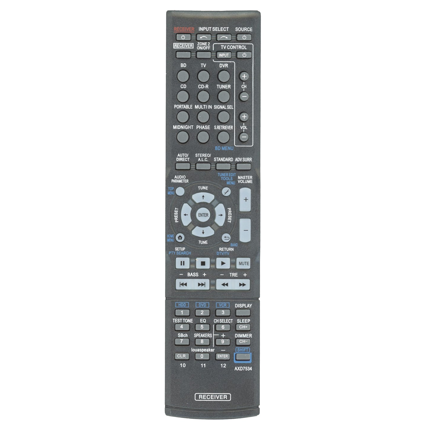 Anderic Generic AXD7534 For Pioneer Receiver Remote Control