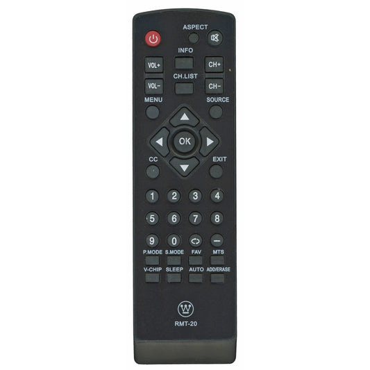 Anderic Generic RMT20 For Westinghouse TV Remote Control