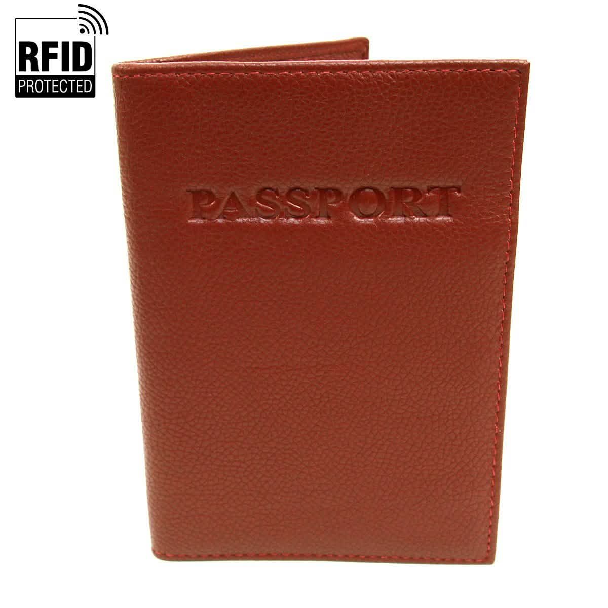 Genuine Leather RFID Passport Holder