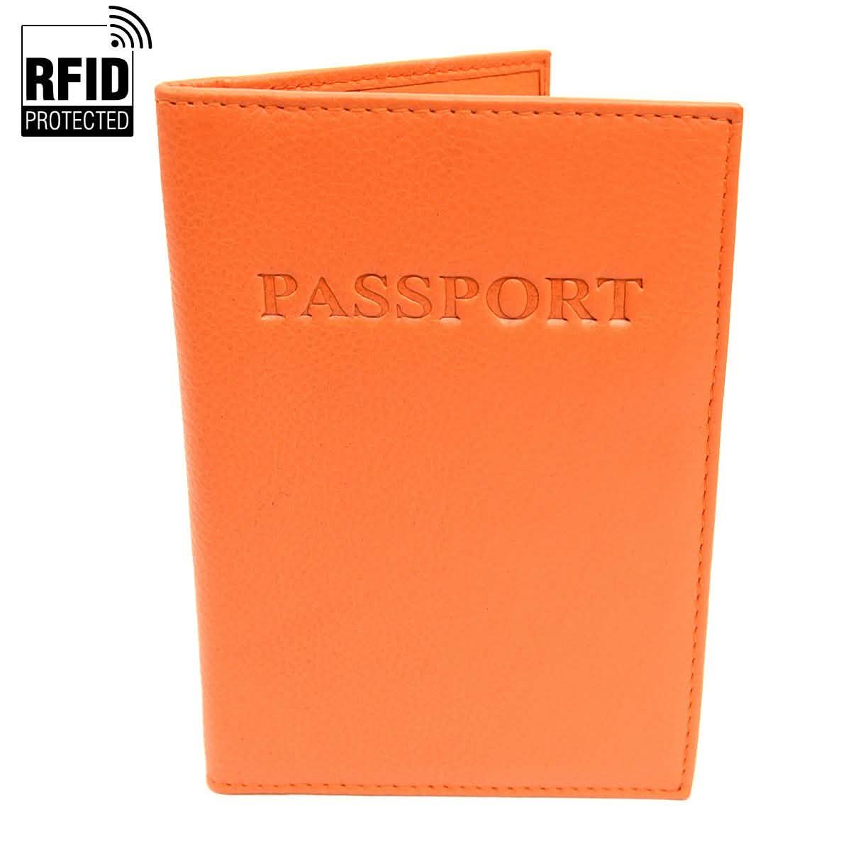 Genuine Leather RFID Passport Holder