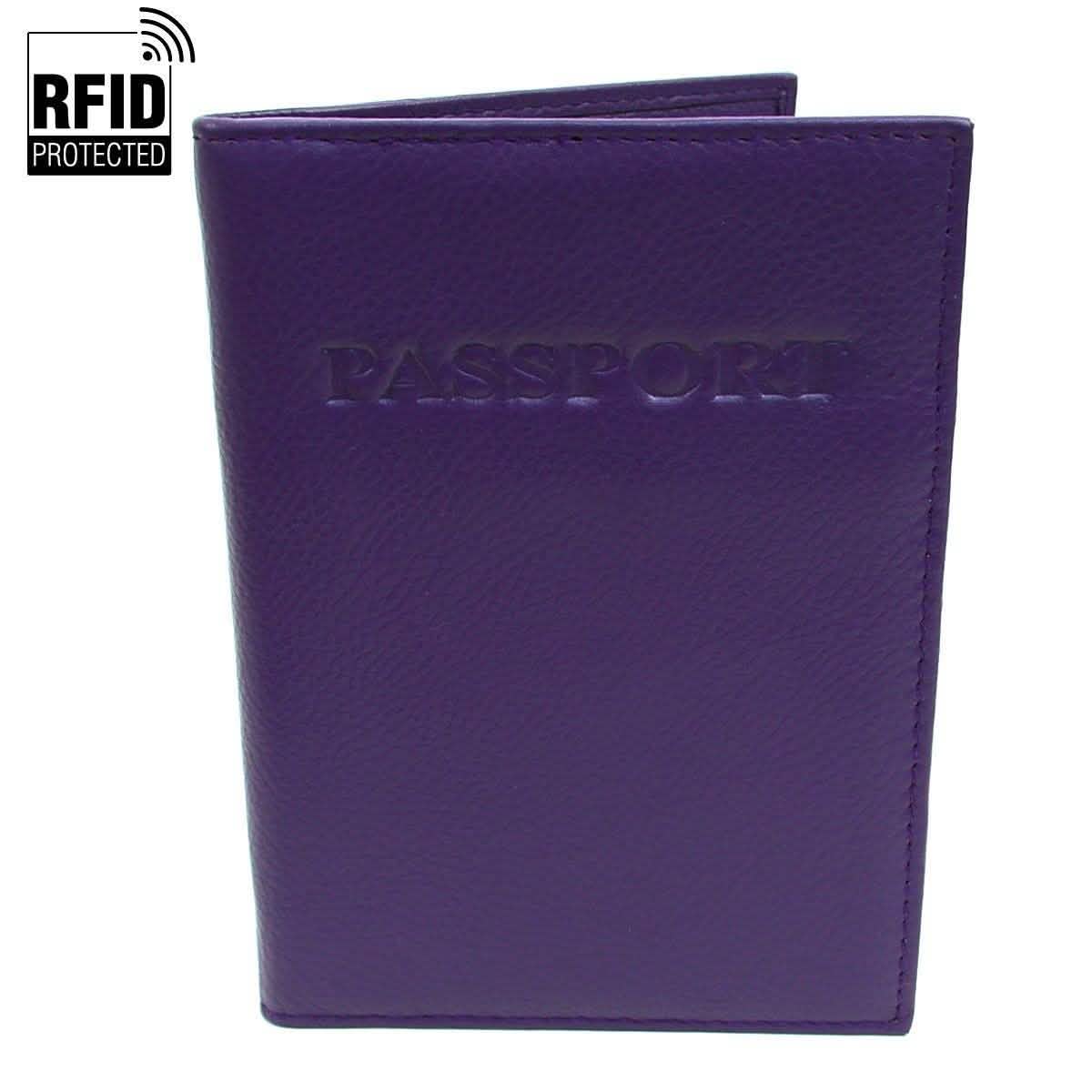 Genuine Leather RFID Passport Holder