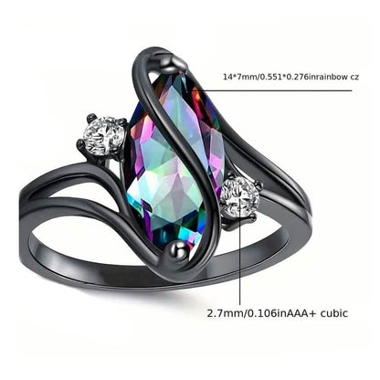 Geometric Zircon Women's Ring