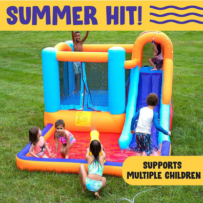 Giant Bounce House Water Slide with Pool Area