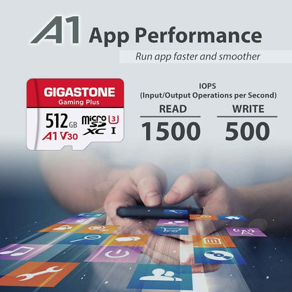Gigastone 512GB MicroSDXC Memory Card with Adapter  (Refurbished)