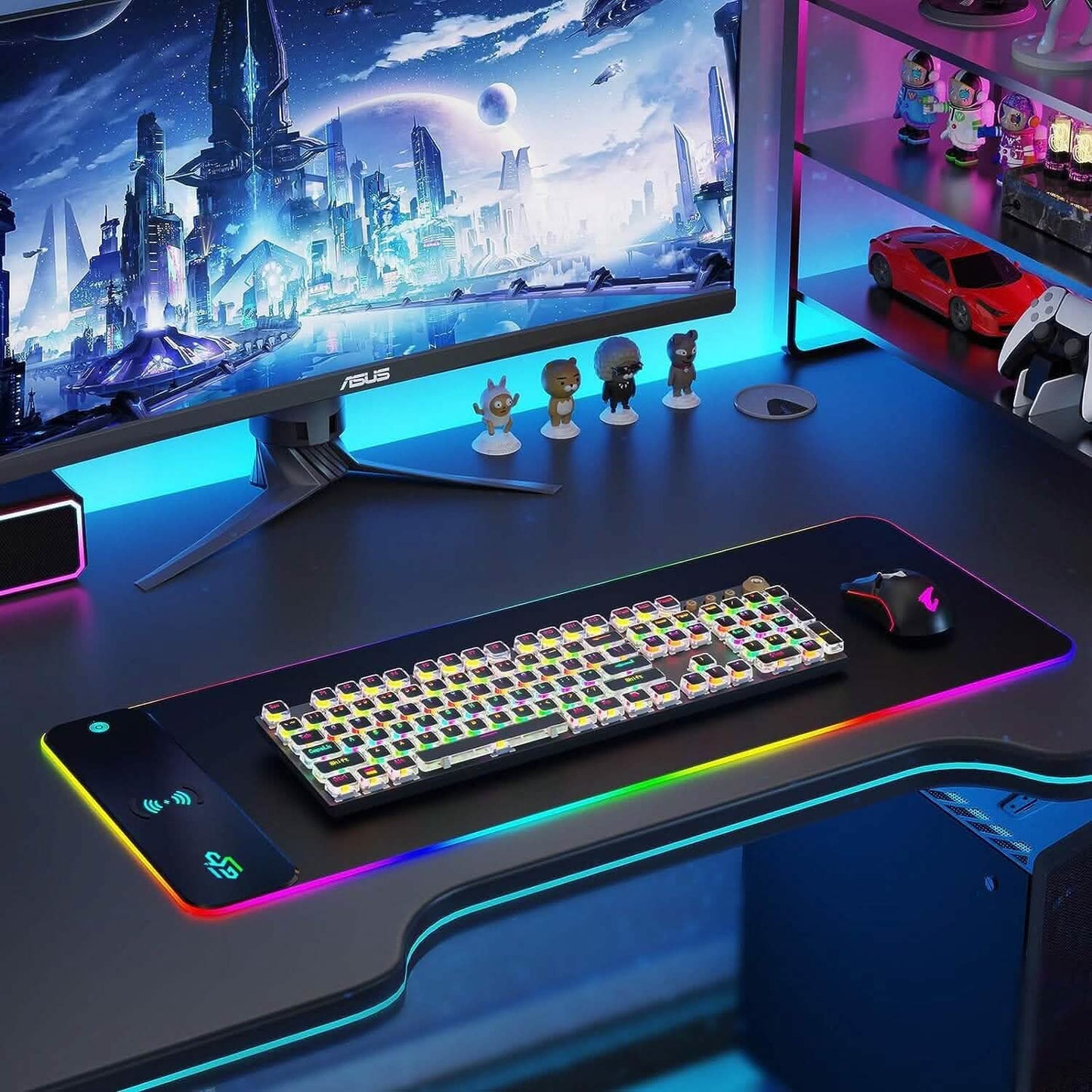 GIM Wireless Charging RGB Gaming Mouse Pad 10W  (Refurbished)