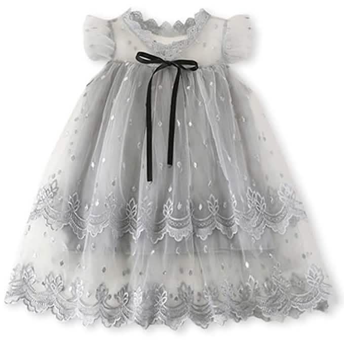 Girl's Wedding Lace Tulle Vintage Dress
