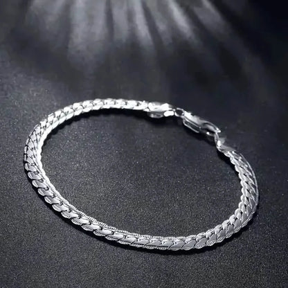 Gleaming Treasure Elegant 925 Sterling Silver Bracelet